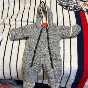 Ben Sherman Gray Hooded Kids Puffer